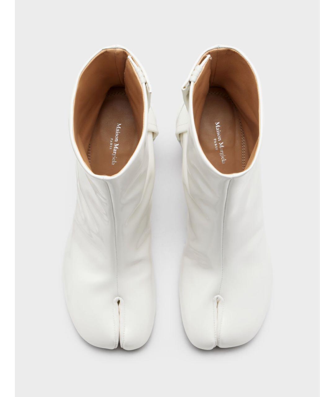 MAISON MARGIELA Белые кожаные ботильоны, фото 4