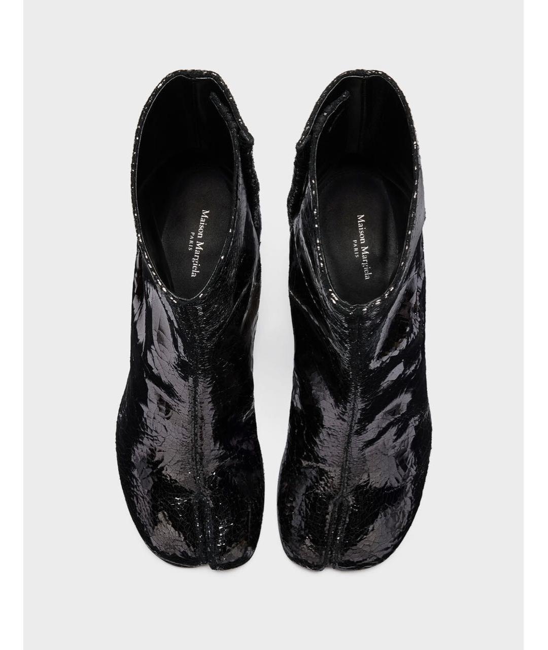MAISON MARGIELA Черные ботильоны из лакированной кожи, фото 4