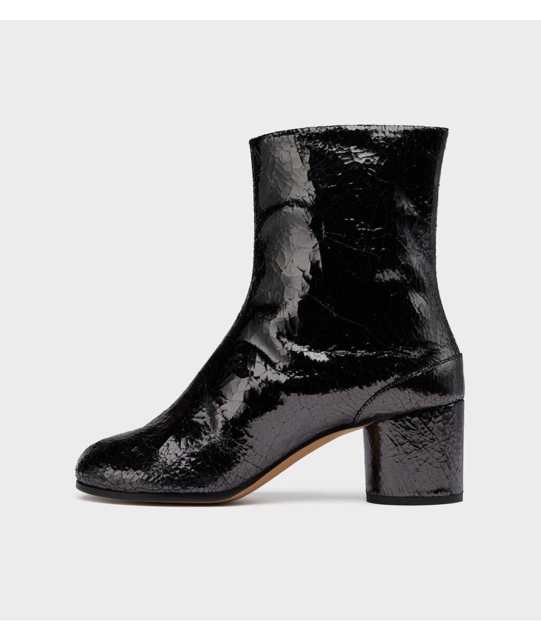MAISON MARGIELA Черные ботильоны из лакированной кожи, фото 7