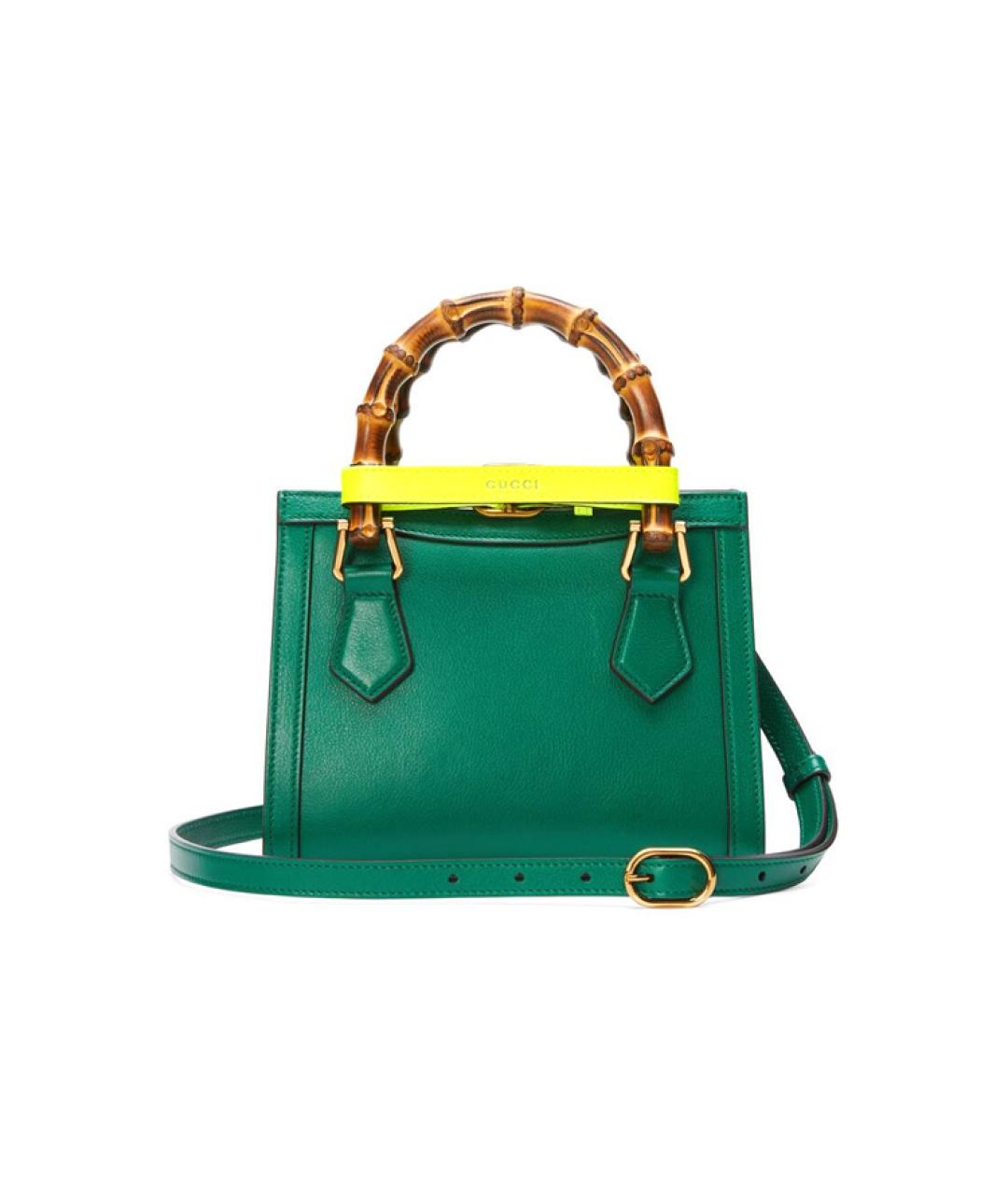 GUCCI Зеленая кожаная сумка через плечо, фото 3