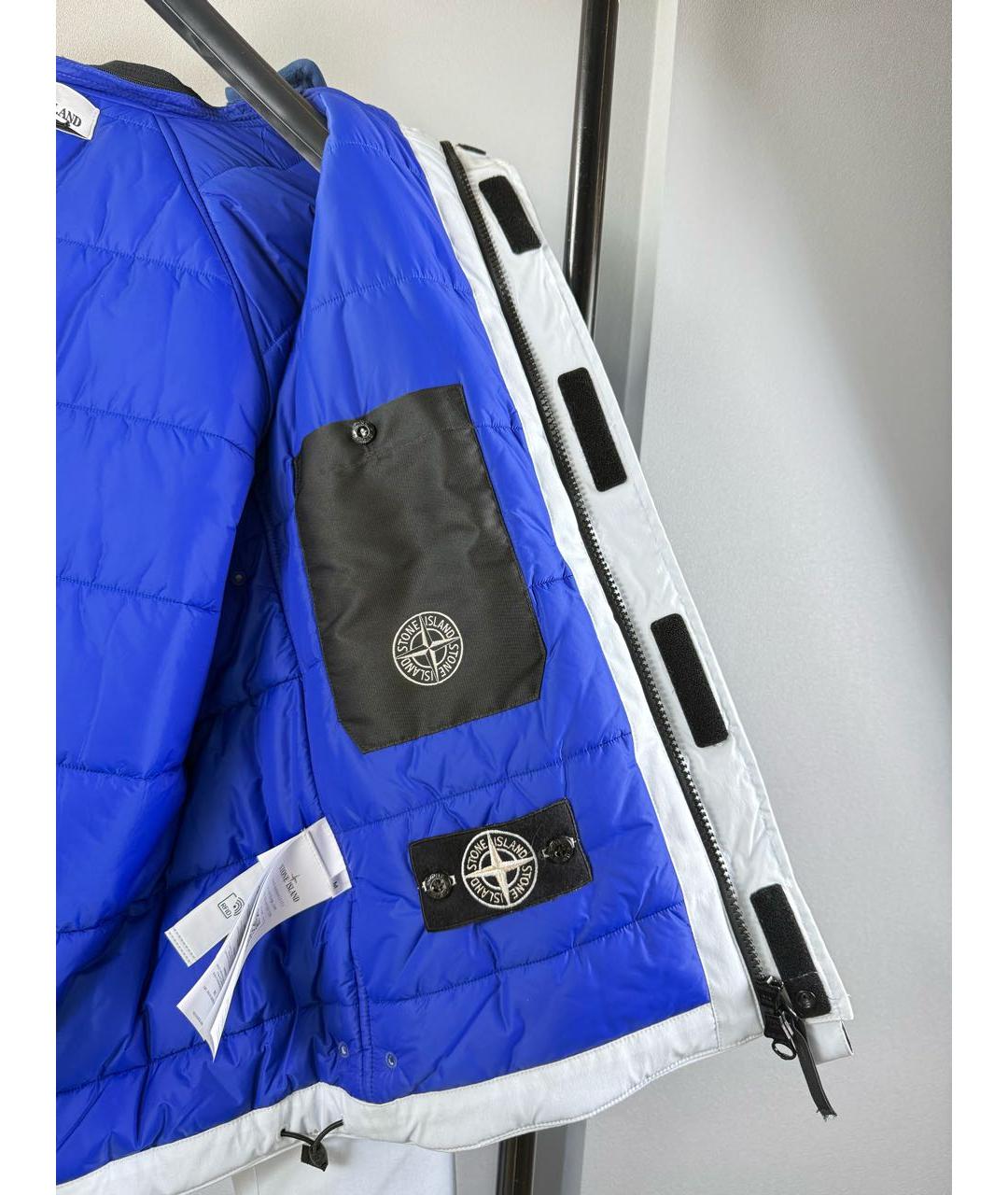 STONE ISLAND Белая полиамидовая куртка, фото 7
