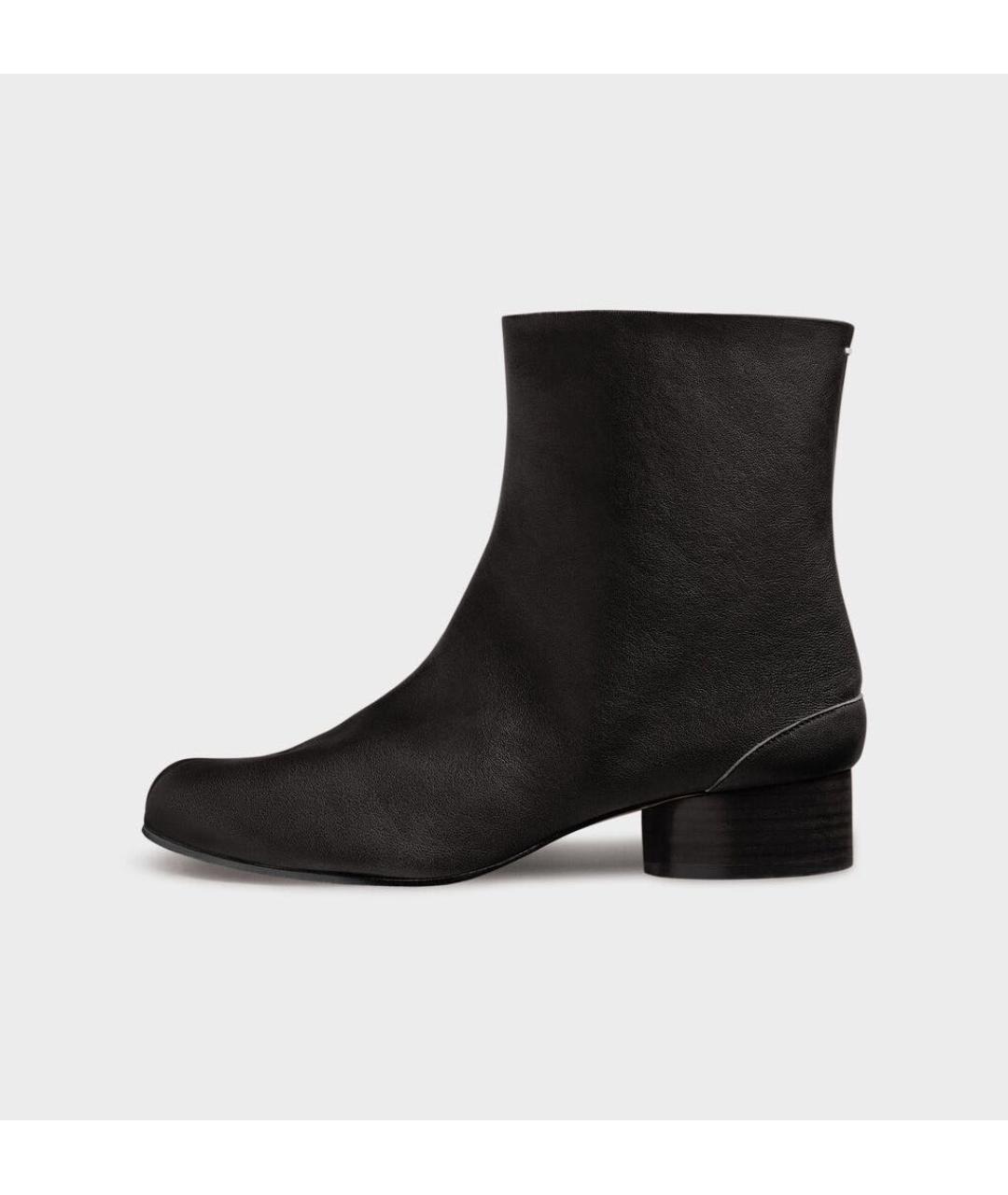MAISON MARGIELA Черные кожаные полусапоги, фото 8