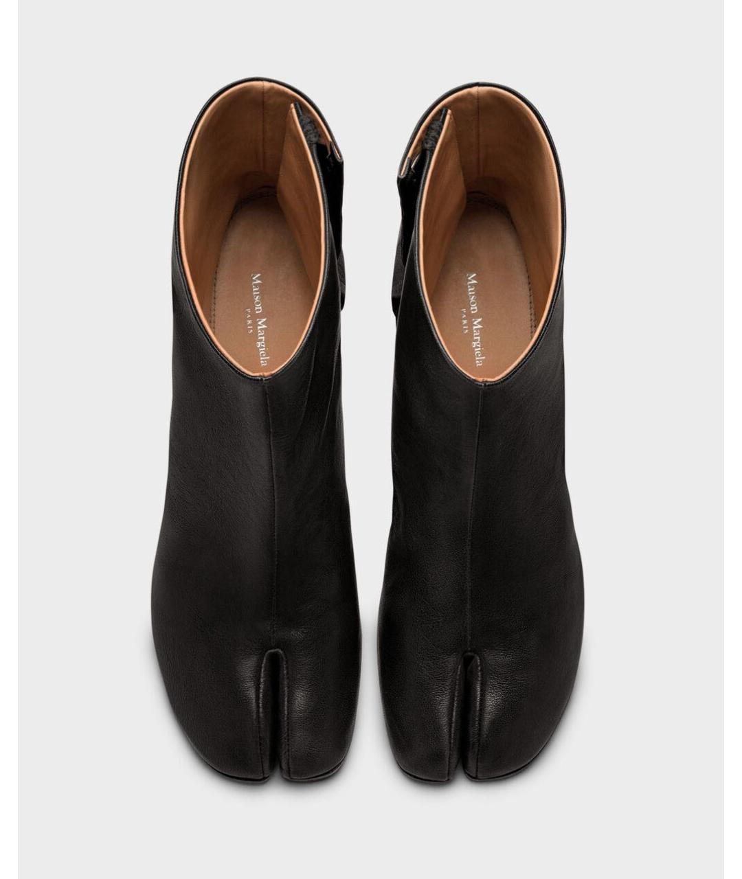 MAISON MARGIELA Черные кожаные полусапоги, фото 4