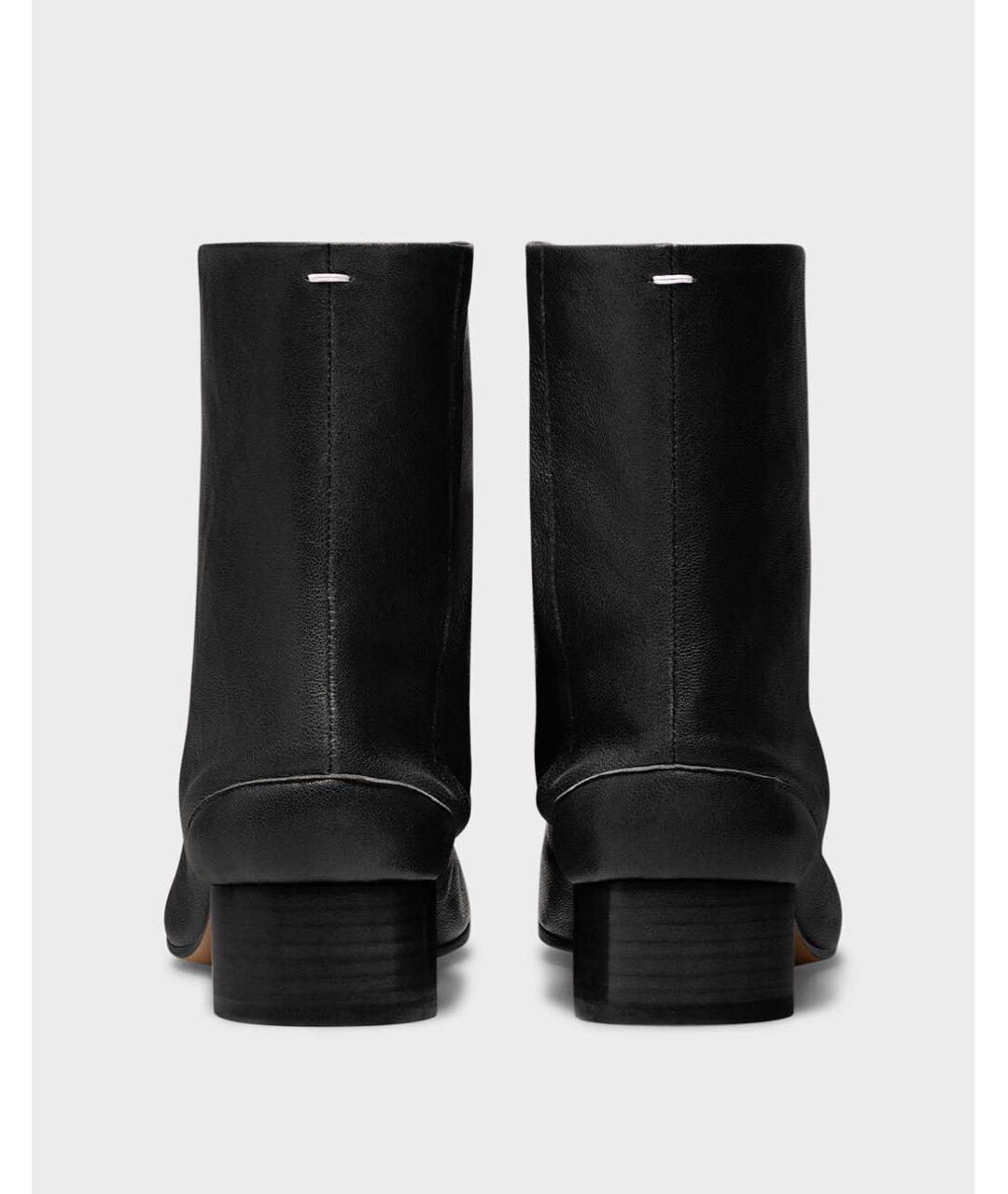MAISON MARGIELA Черные кожаные полусапоги, фото 3