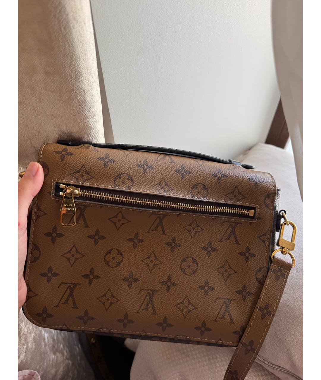 LOUIS VUITTON Коричневая сумка через плечо из канвы, фото 3