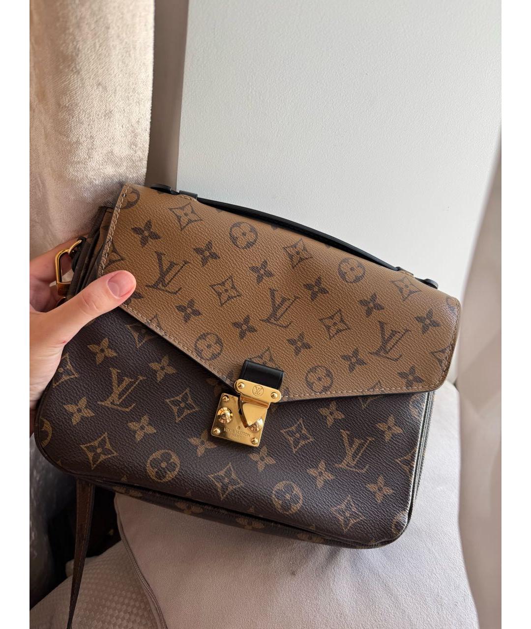 LOUIS VUITTON Коричневая сумка через плечо из канвы, фото 2