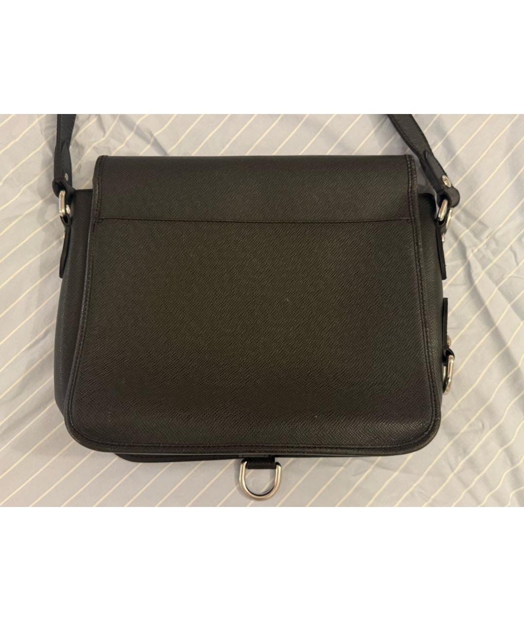 LOUIS VUITTON Черная кожаная сумка на плечо, фото 3