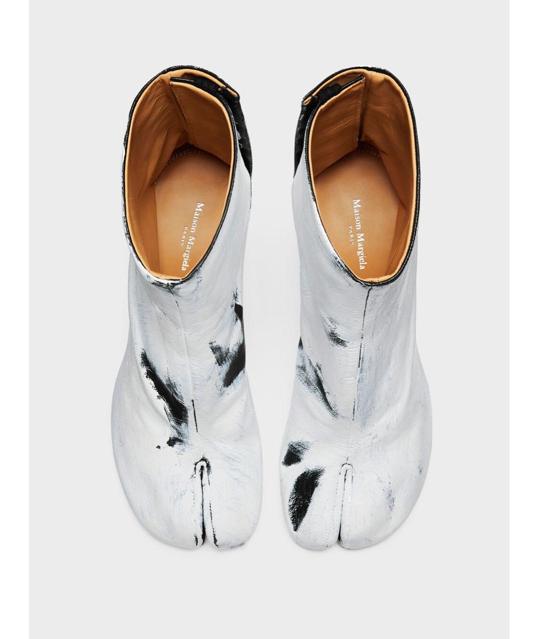 MAISON MARGIELA Белые кожаные ботильоны, фото 4