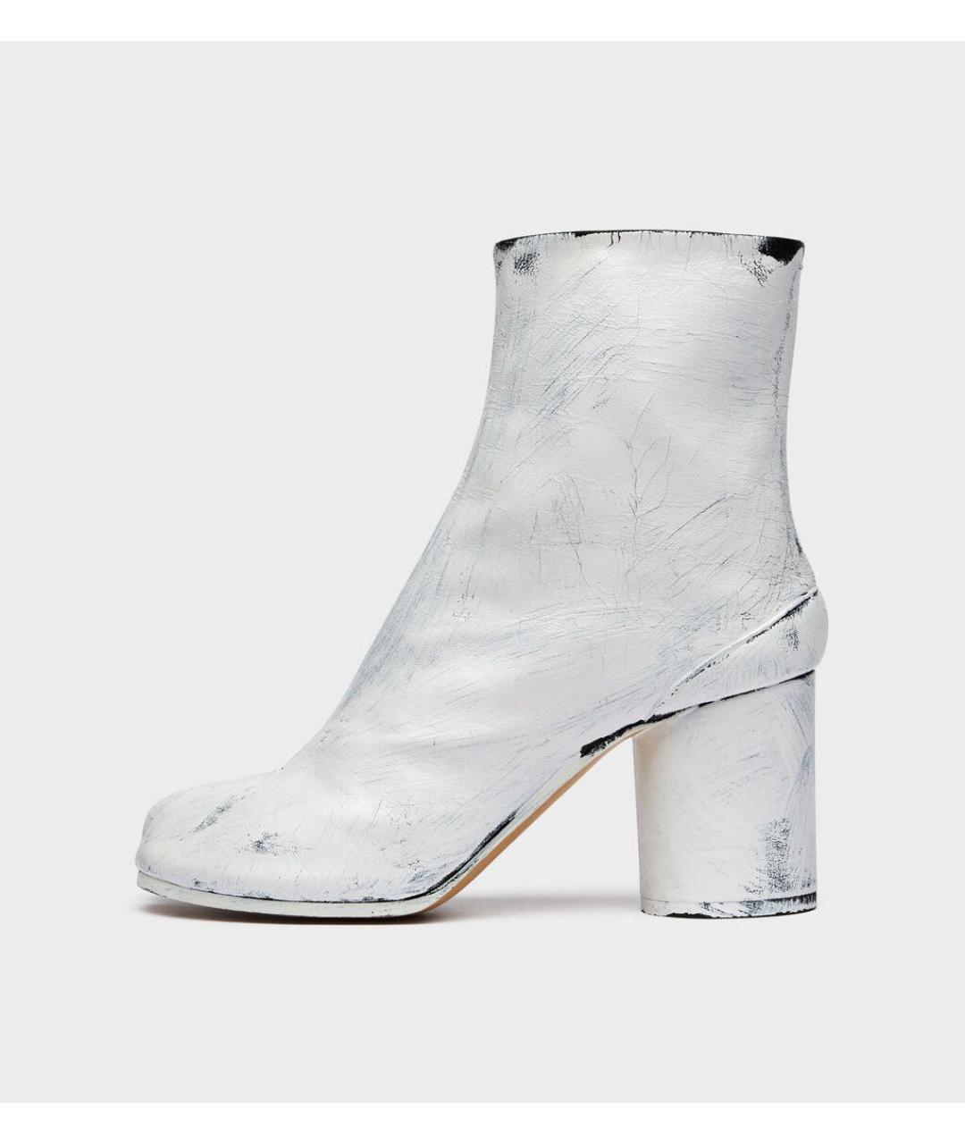 MAISON MARGIELA Белые кожаные ботильоны, фото 7