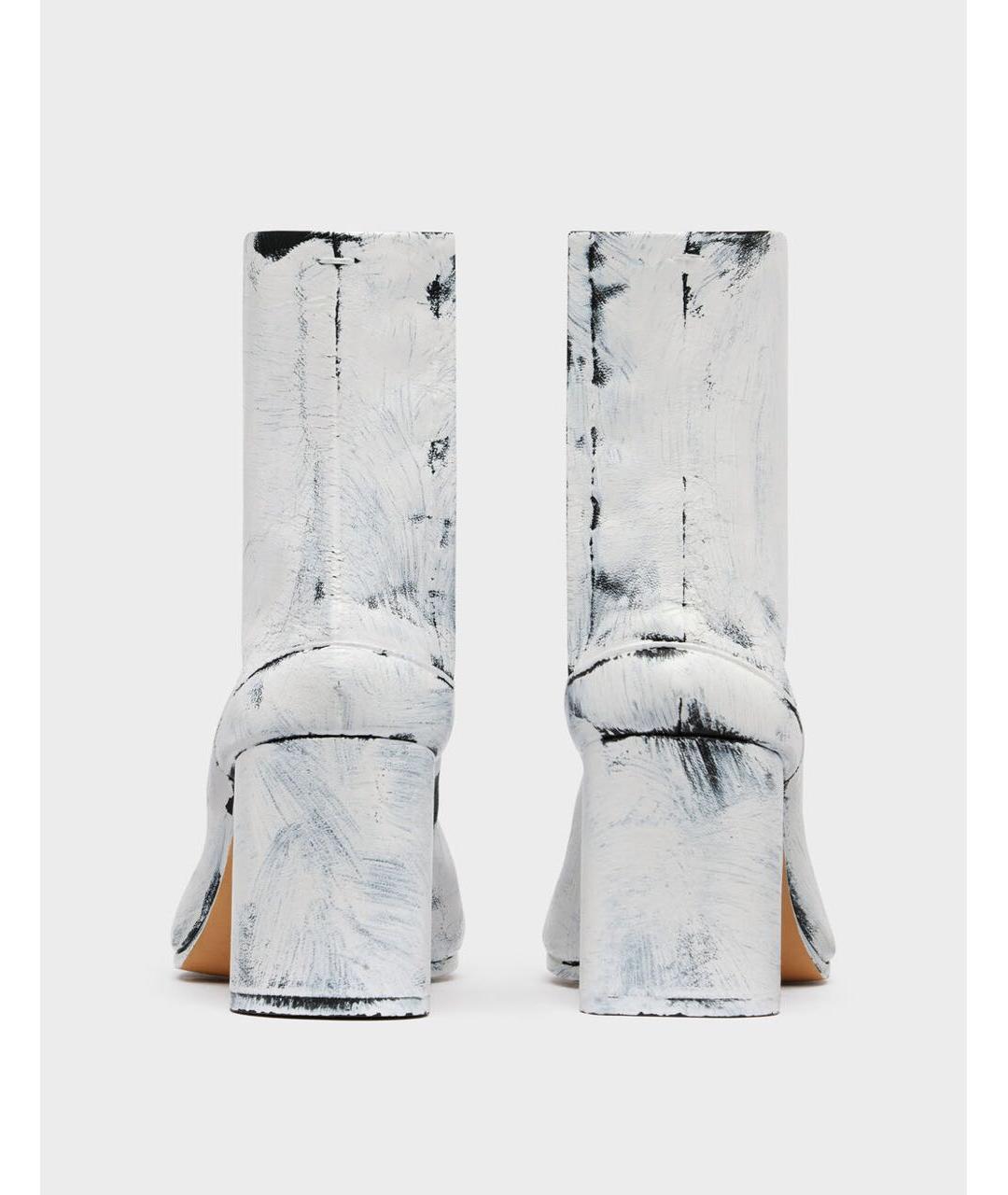 MAISON MARGIELA Белые кожаные ботильоны, фото 3