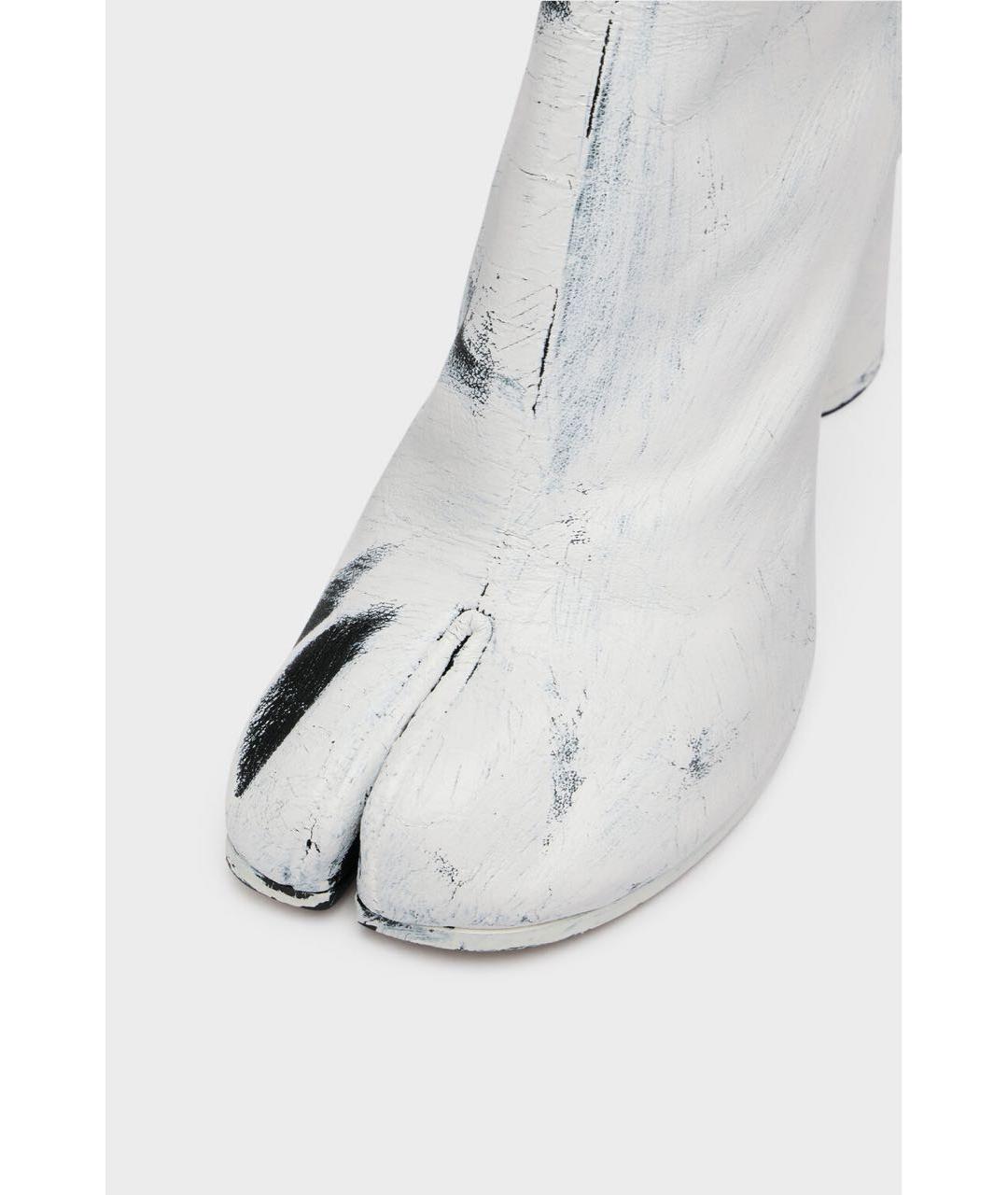 MAISON MARGIELA Белые кожаные ботильоны, фото 5