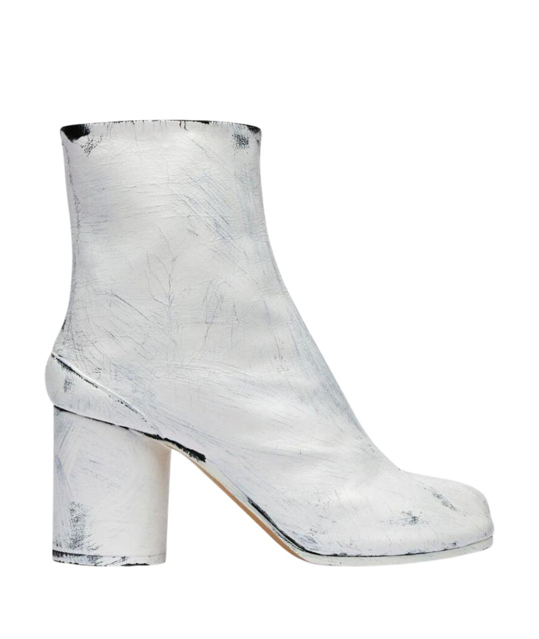 MAISON MARGIELA Белые кожаные ботильоны, фото 1