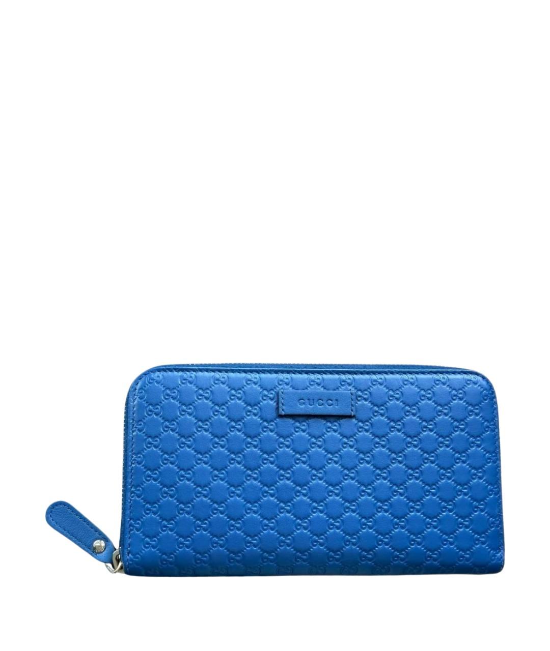GUCCI Синий кожаный кошелек, фото 1
