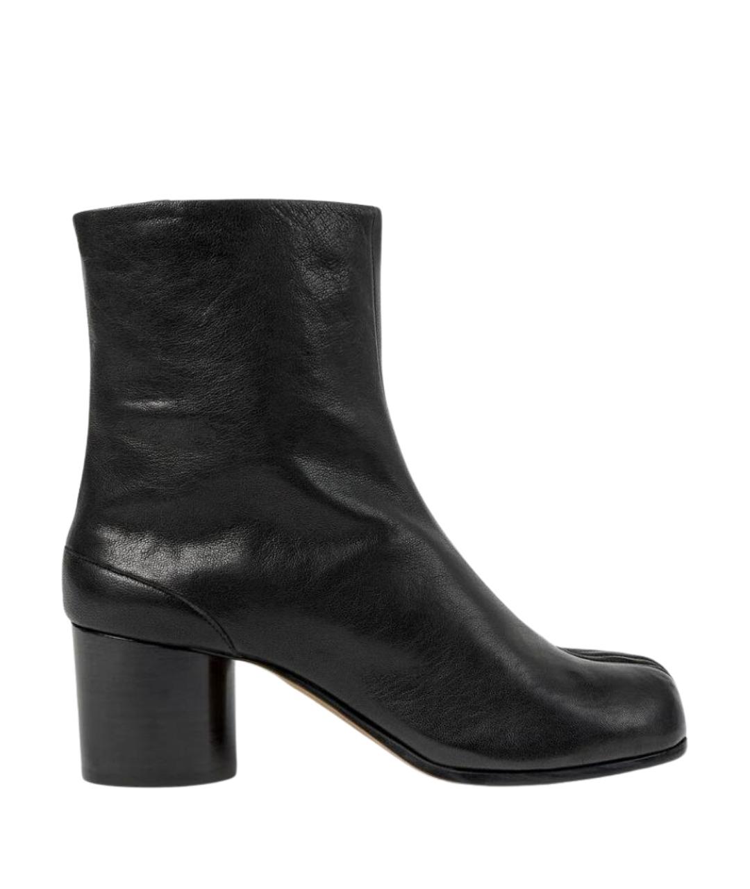MAISON MARGIELA Черные кожаные ботильоны, фото 1