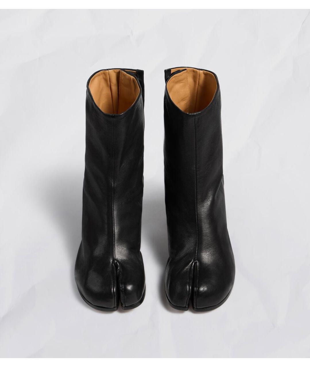 MAISON MARGIELA Черные кожаные ботильоны, фото 3