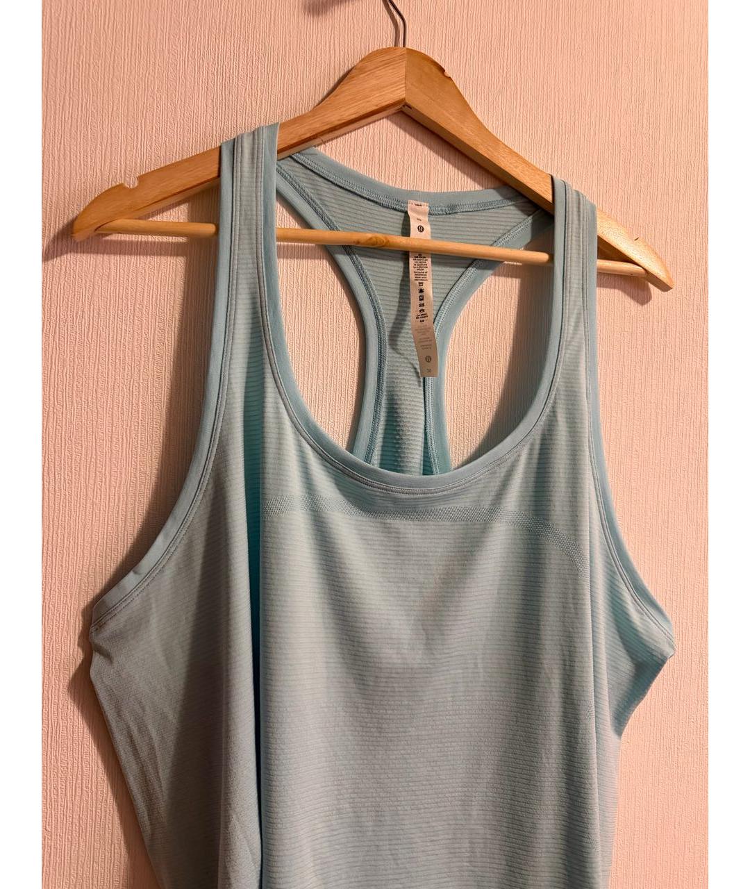 Lululemon Голубая нейлоновая майка, фото 5