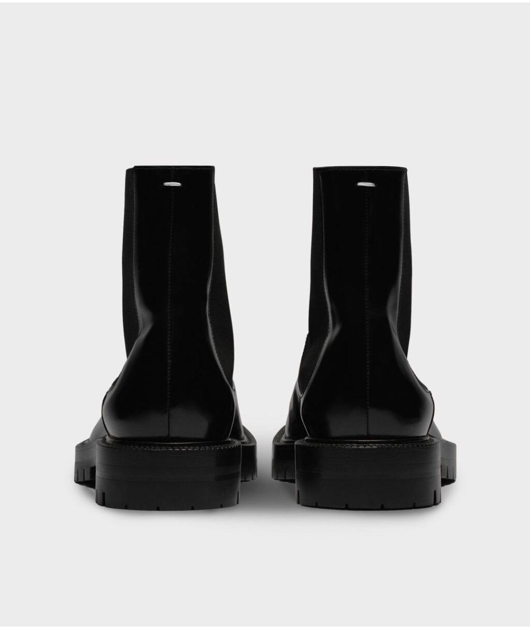 MAISON MARGIELA Черные кожаные ботинки, фото 3