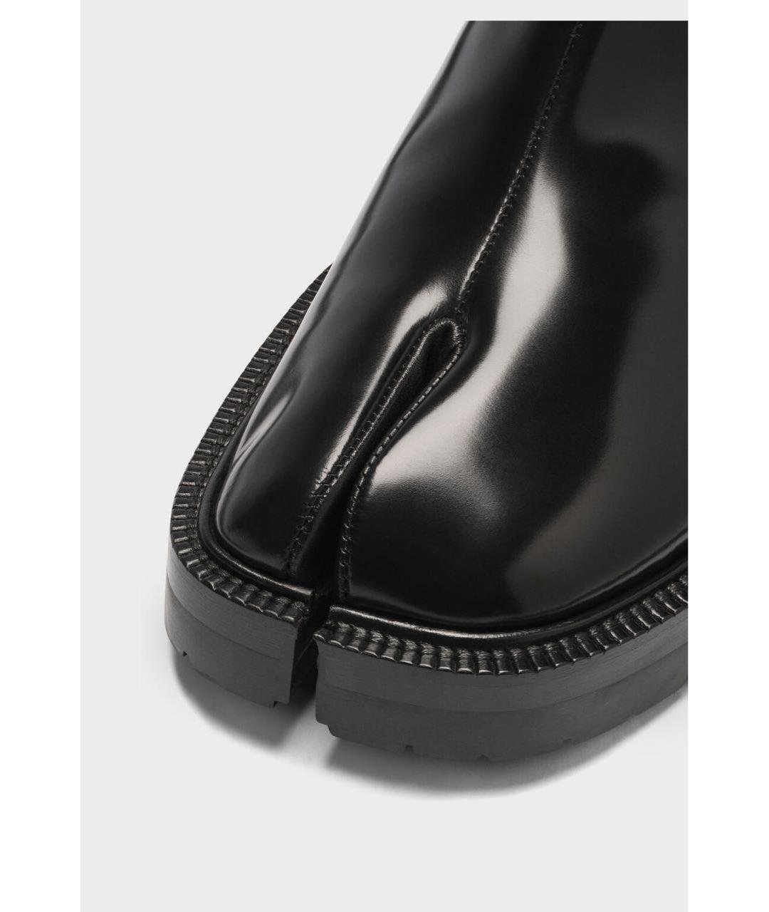 MAISON MARGIELA Черные кожаные ботинки, фото 4