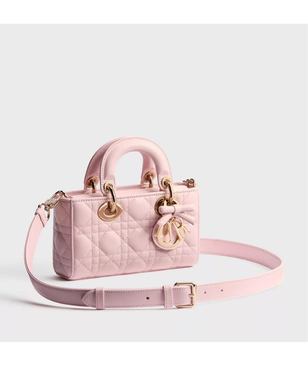 CHRISTIAN DIOR Розовая кожаная сумка с короткими ручками, фото 2