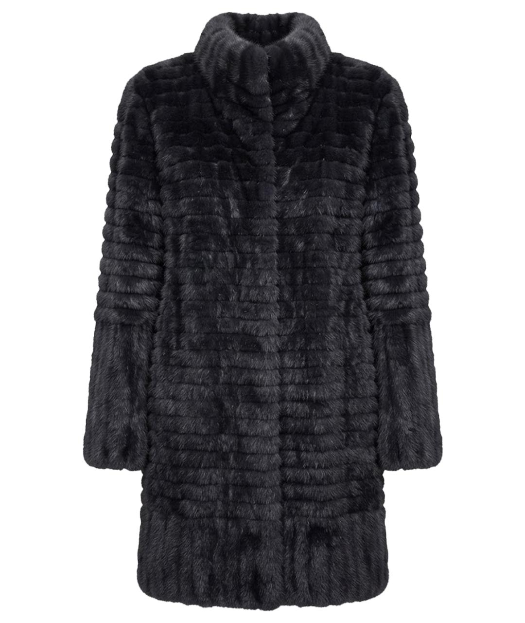 BLUMARINE Темно-синяя меховая шуба, фото 1