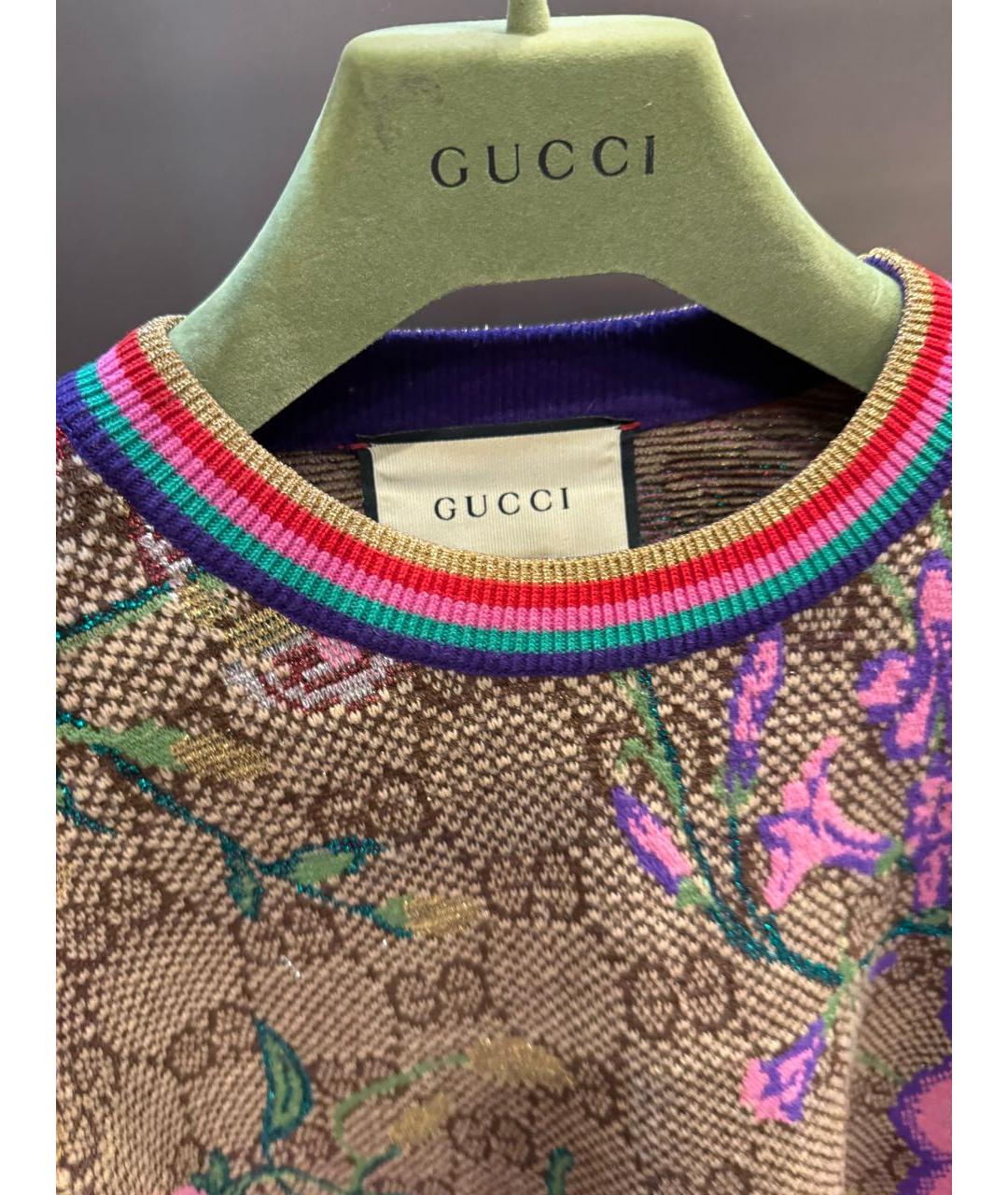 GUCCI Мульти шерстяной джемпер / свитер, фото 2