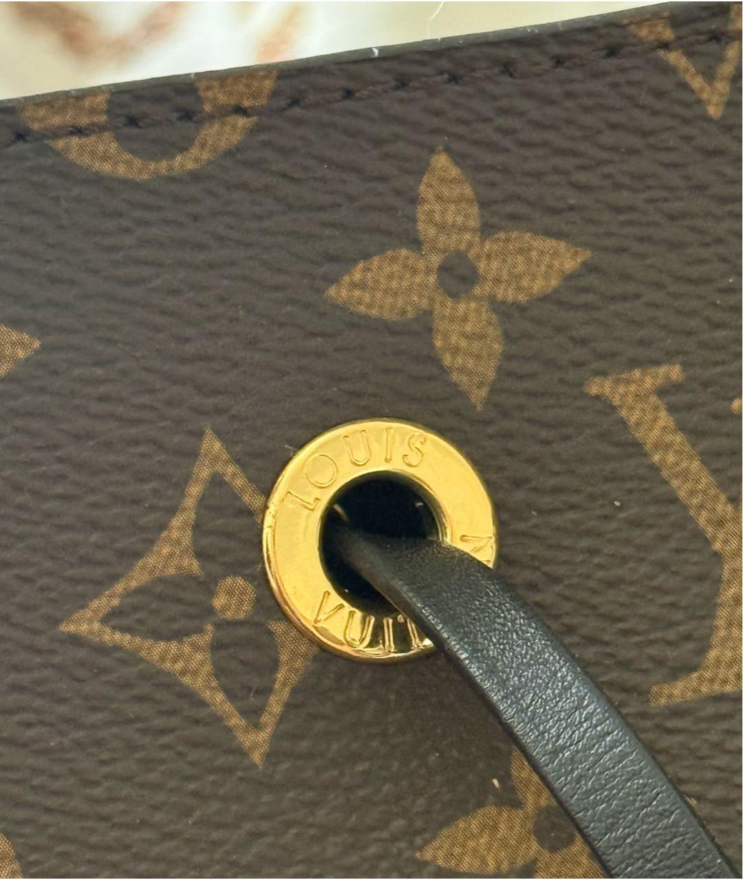 LOUIS VUITTON Коричневая сумка через плечо из канвы, фото 5