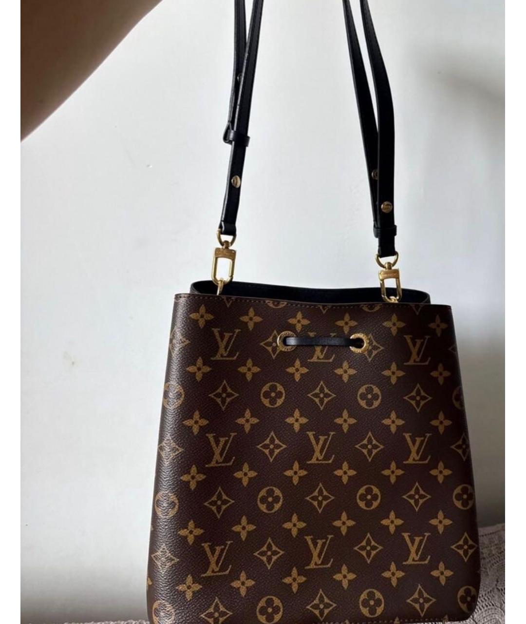 LOUIS VUITTON Коричневая сумка через плечо из канвы, фото 2