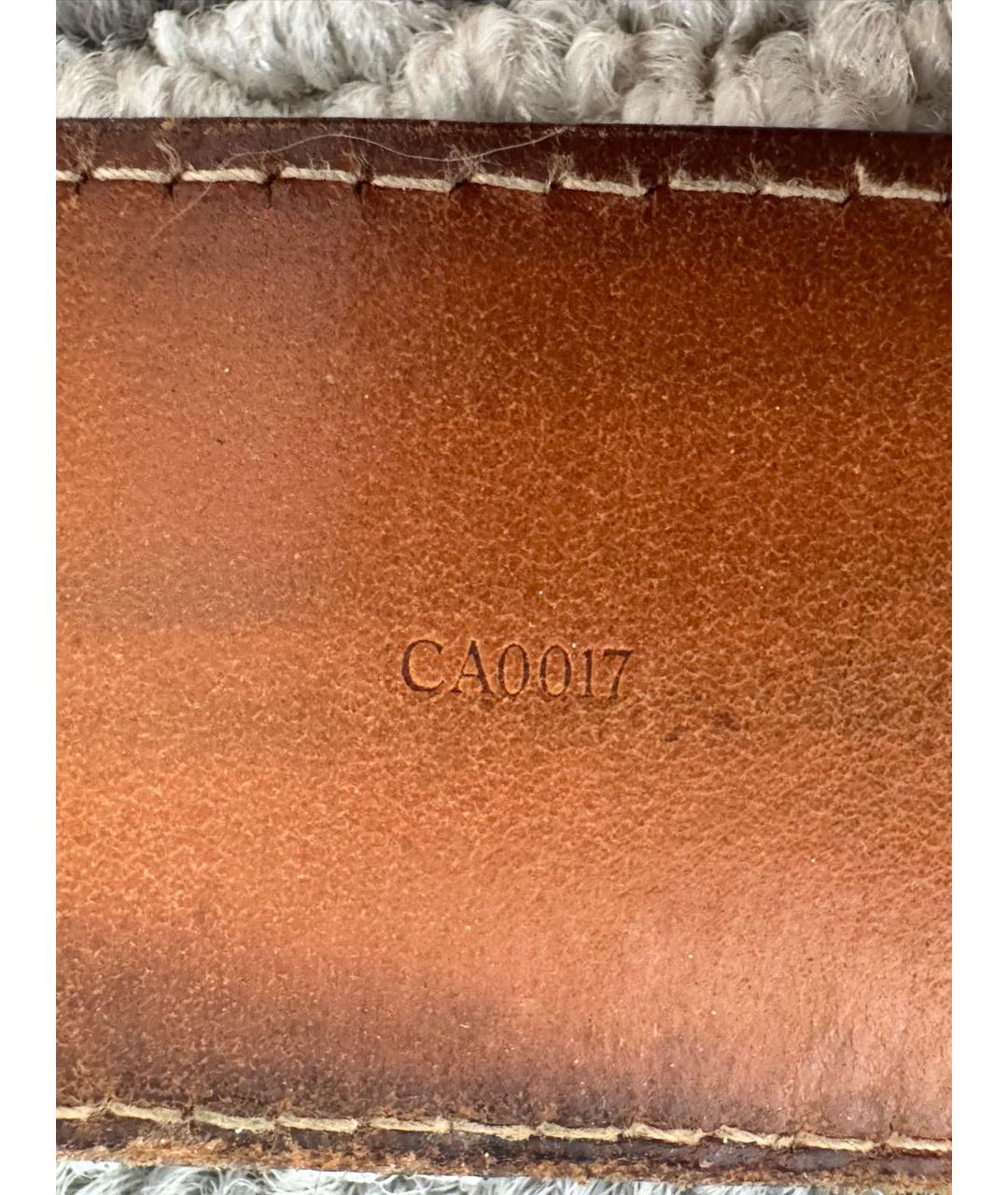 LOUIS VUITTON Черный кожаный ремень, фото 4