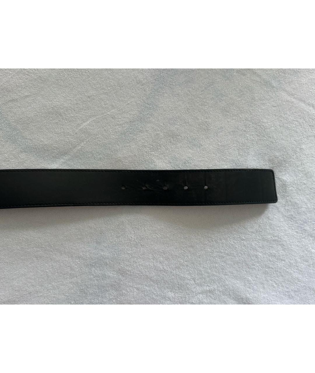 LOUIS VUITTON Черный кожаный ремень, фото 8