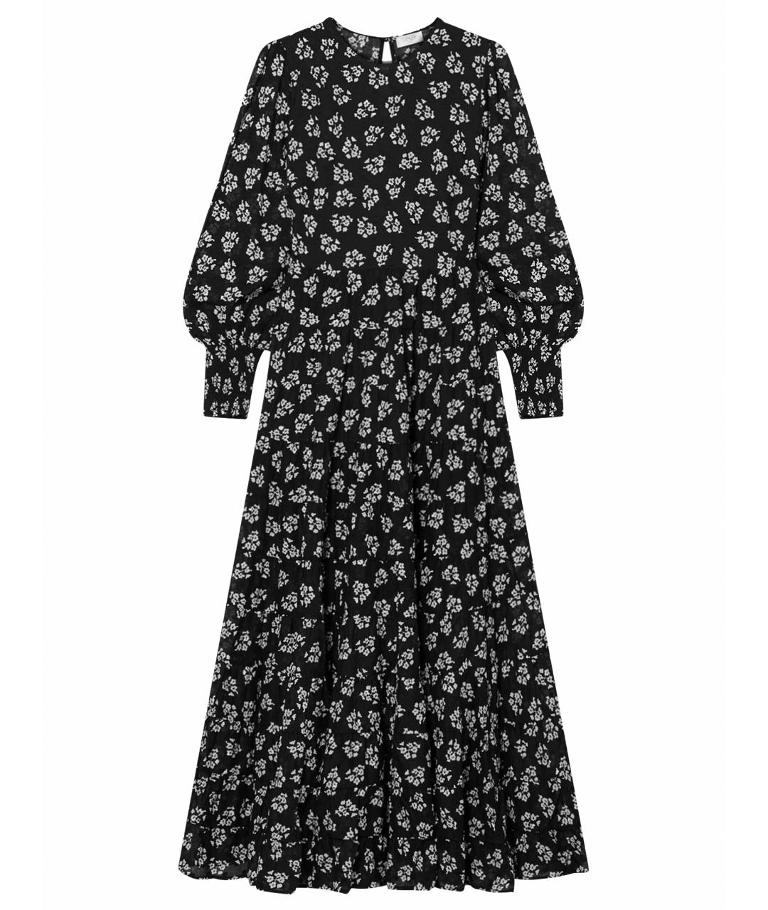 RIXO LONDON Черное вискозное повседневное платье, фото 1