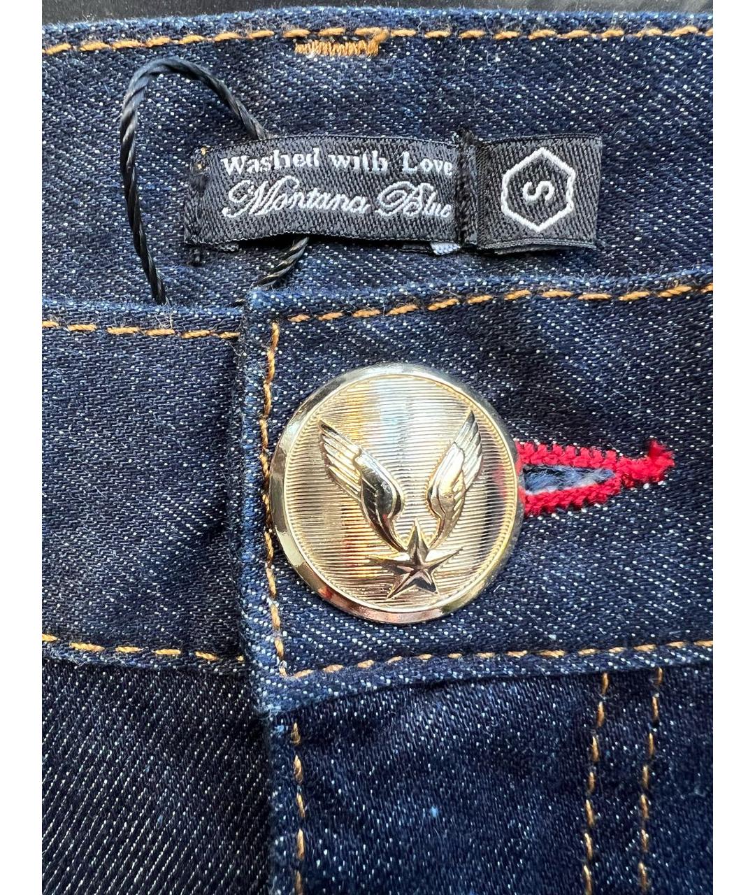 PHILIPP PLEIN Темно-синяя деним юбка мини, фото 3