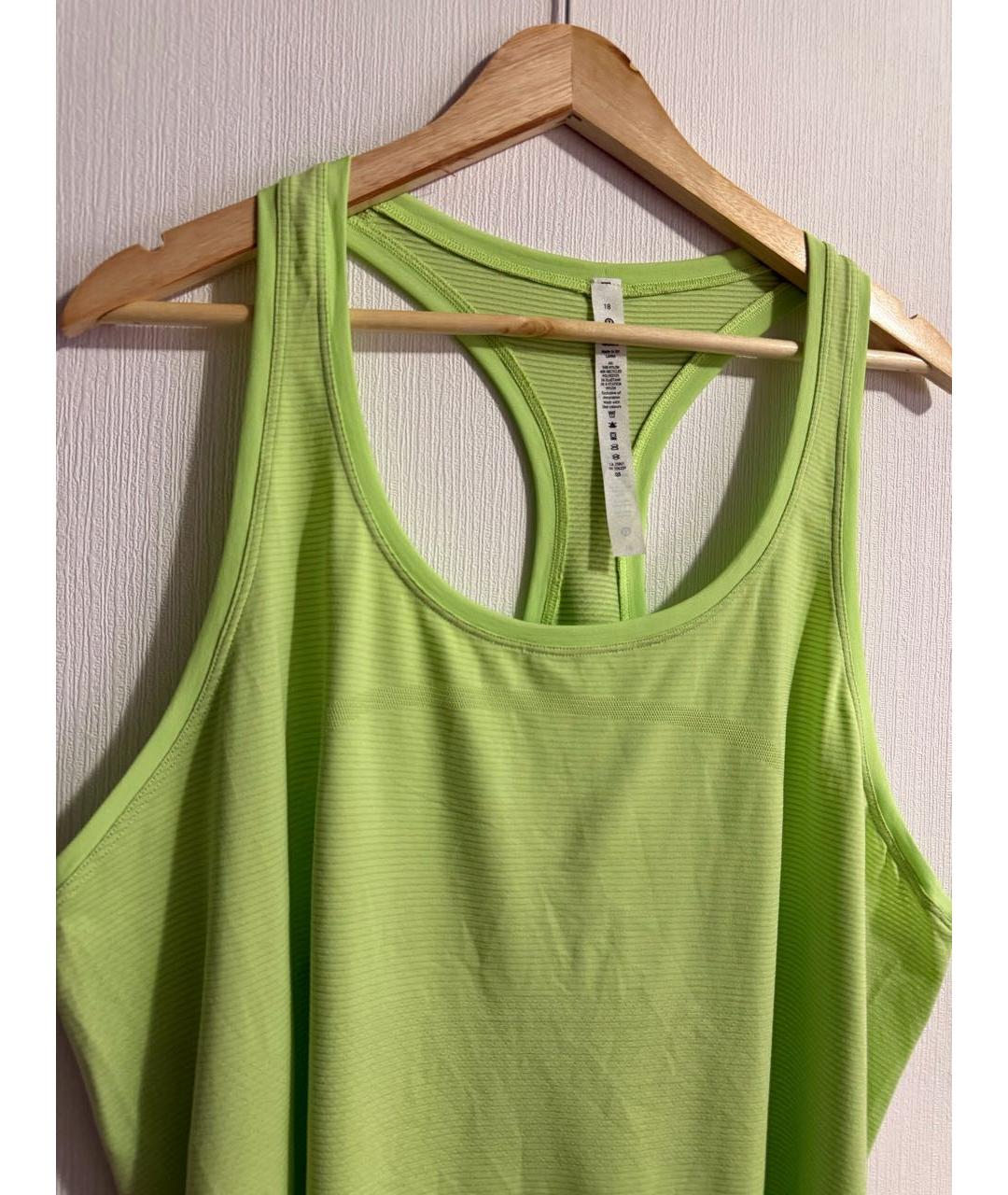 Lululemon Салатовая нейлоновая майка, фото 6