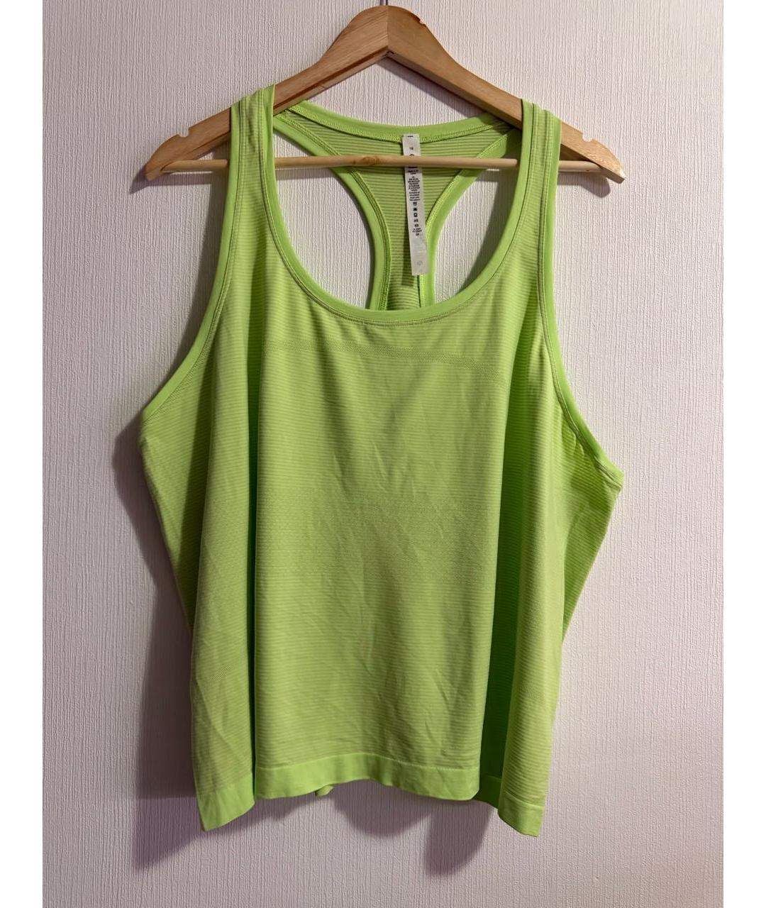 Lululemon Салатовая нейлоновая майка, фото 9