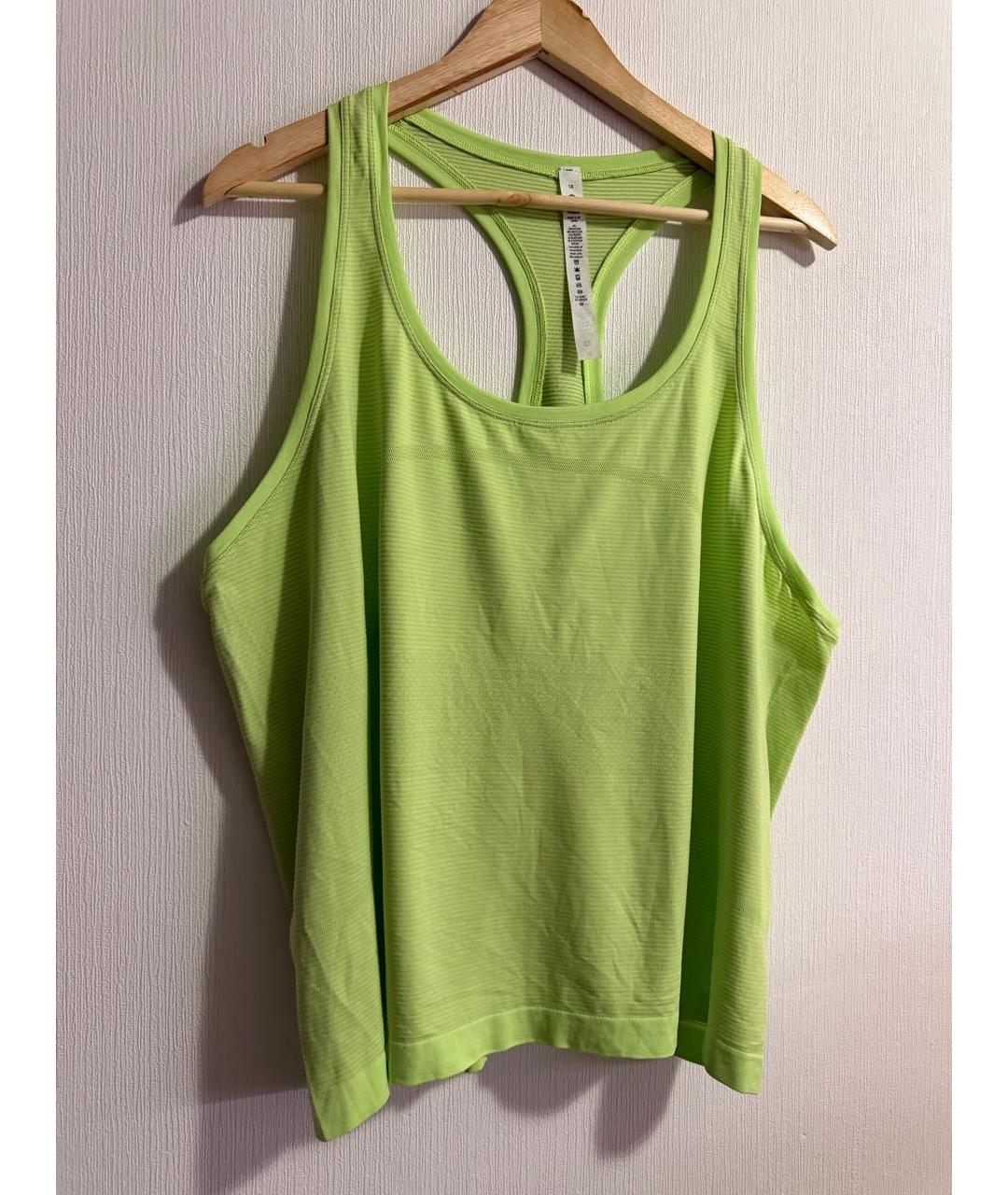 Lululemon Салатовая нейлоновая майка, фото 5