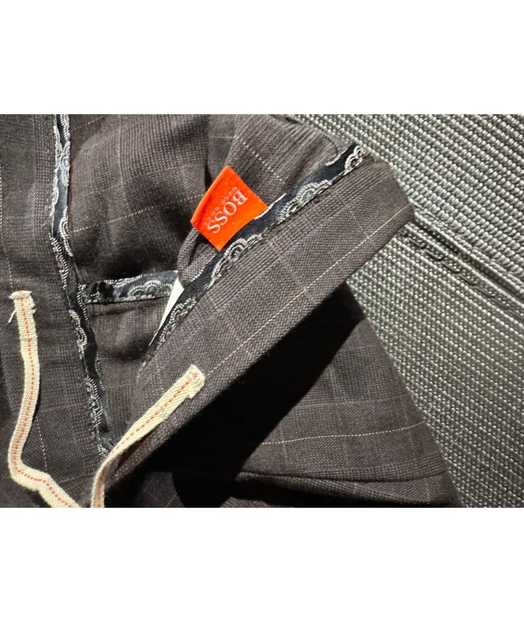 HUGO BOSS Коричневая хлопковая юбка миди, фото 5