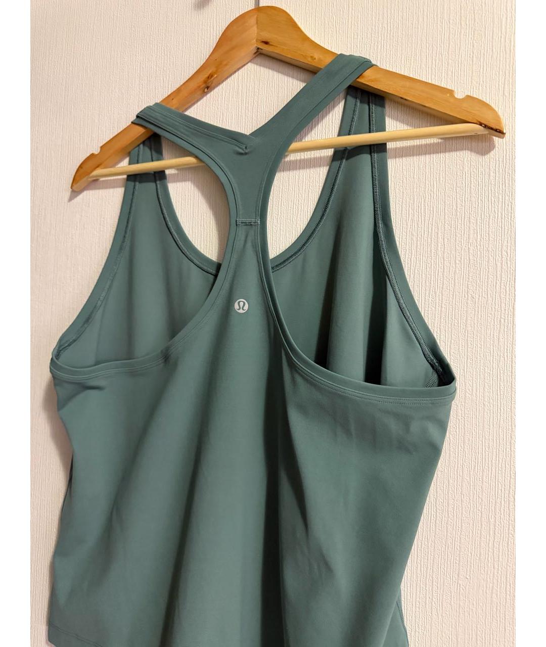 Lululemon Зеленая нейлоновая майка, фото 8