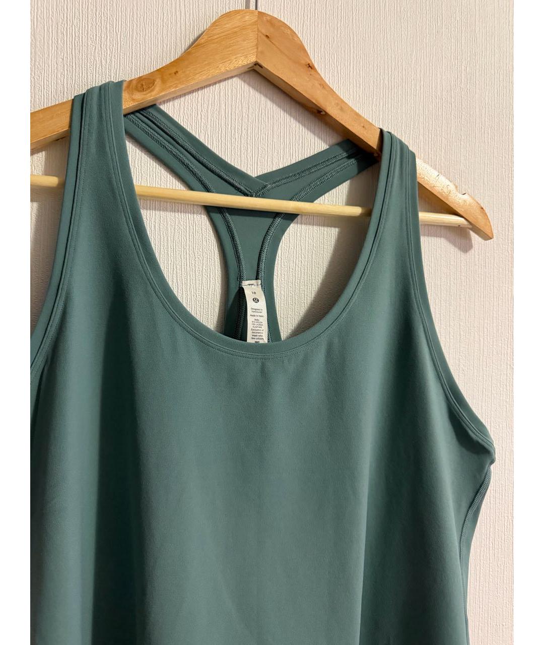 Lululemon Зеленая нейлоновая майка, фото 5