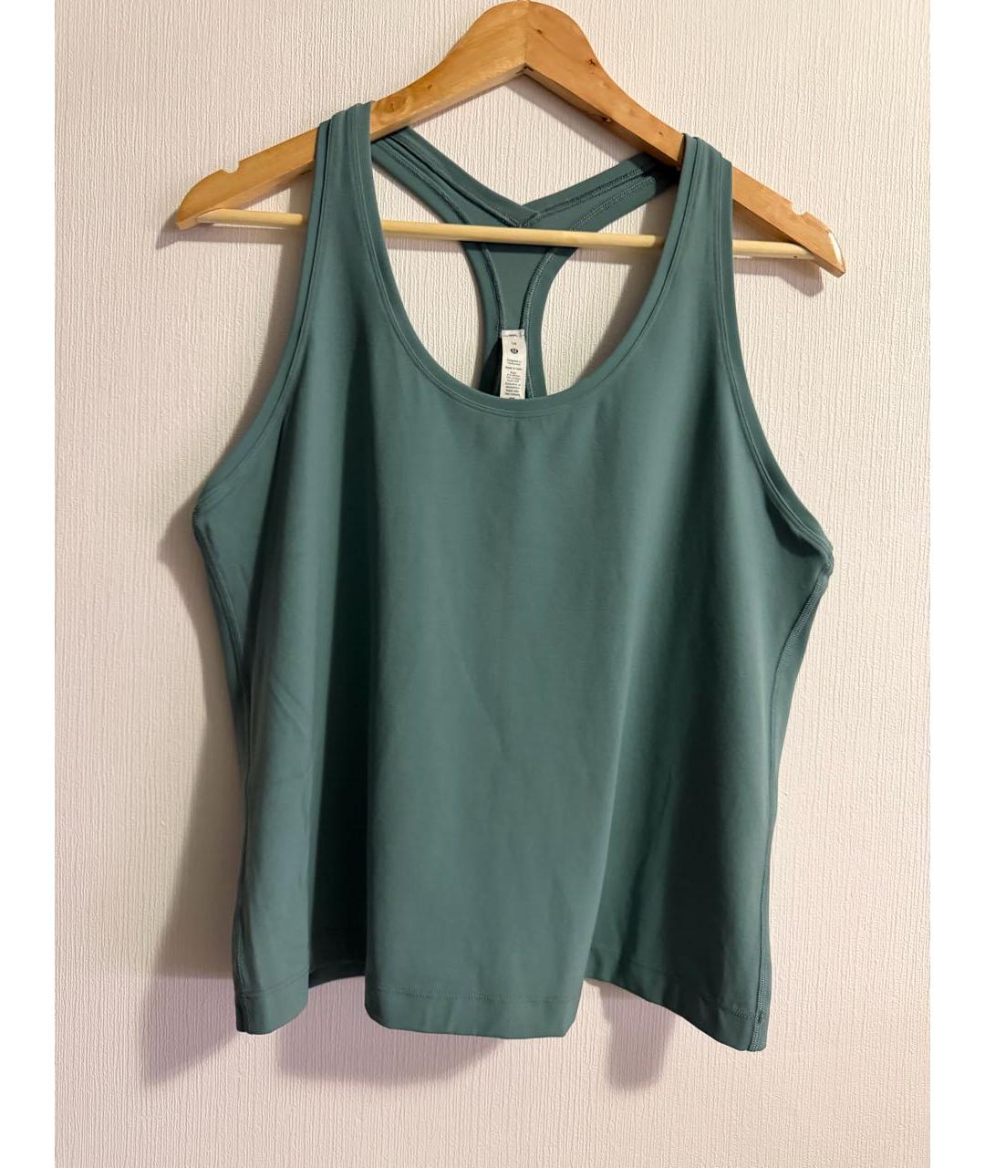Lululemon Зеленая нейлоновая майка, фото 9