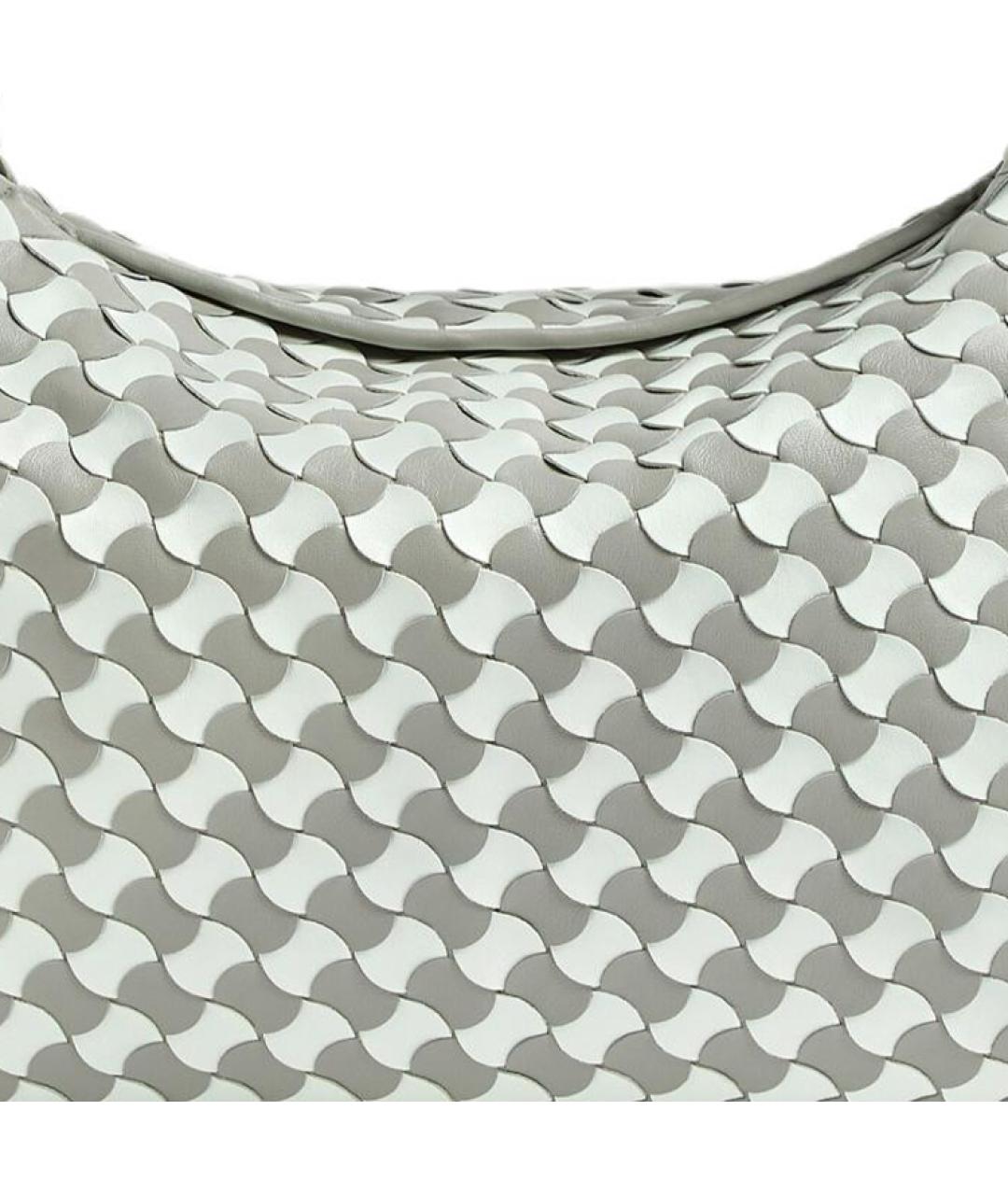 BOTTEGA VENETA Серая кожаная сумка через плечо, фото 5