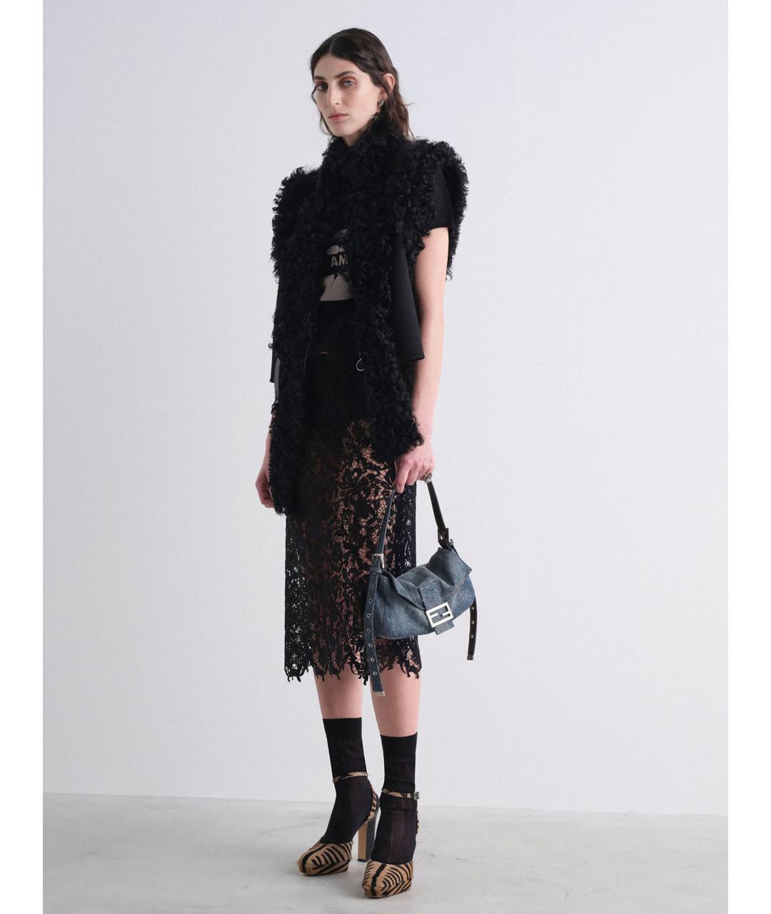 FENDI Синяя хлопковая сумка через плечо, фото 2