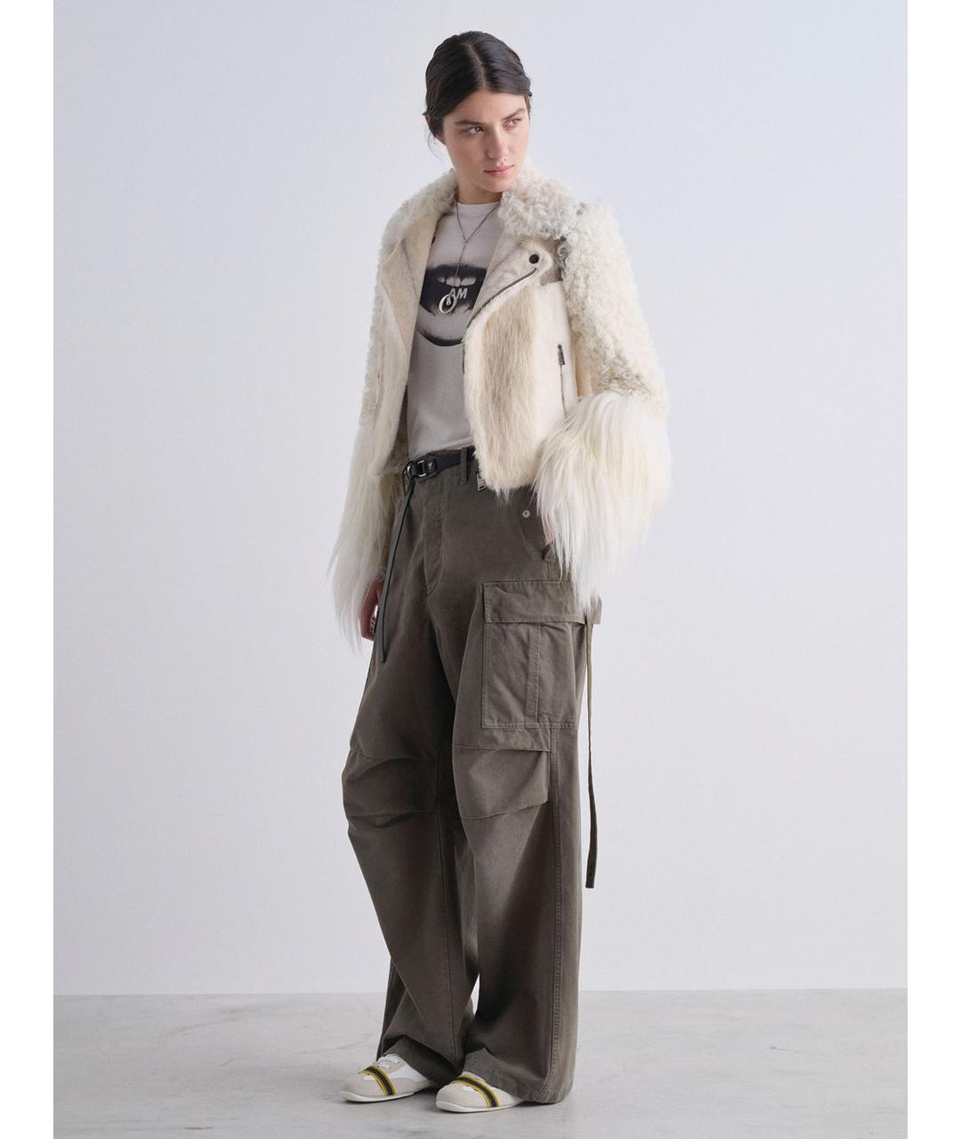 FENDI Зеленые хлопковые брюки широкие, фото 2