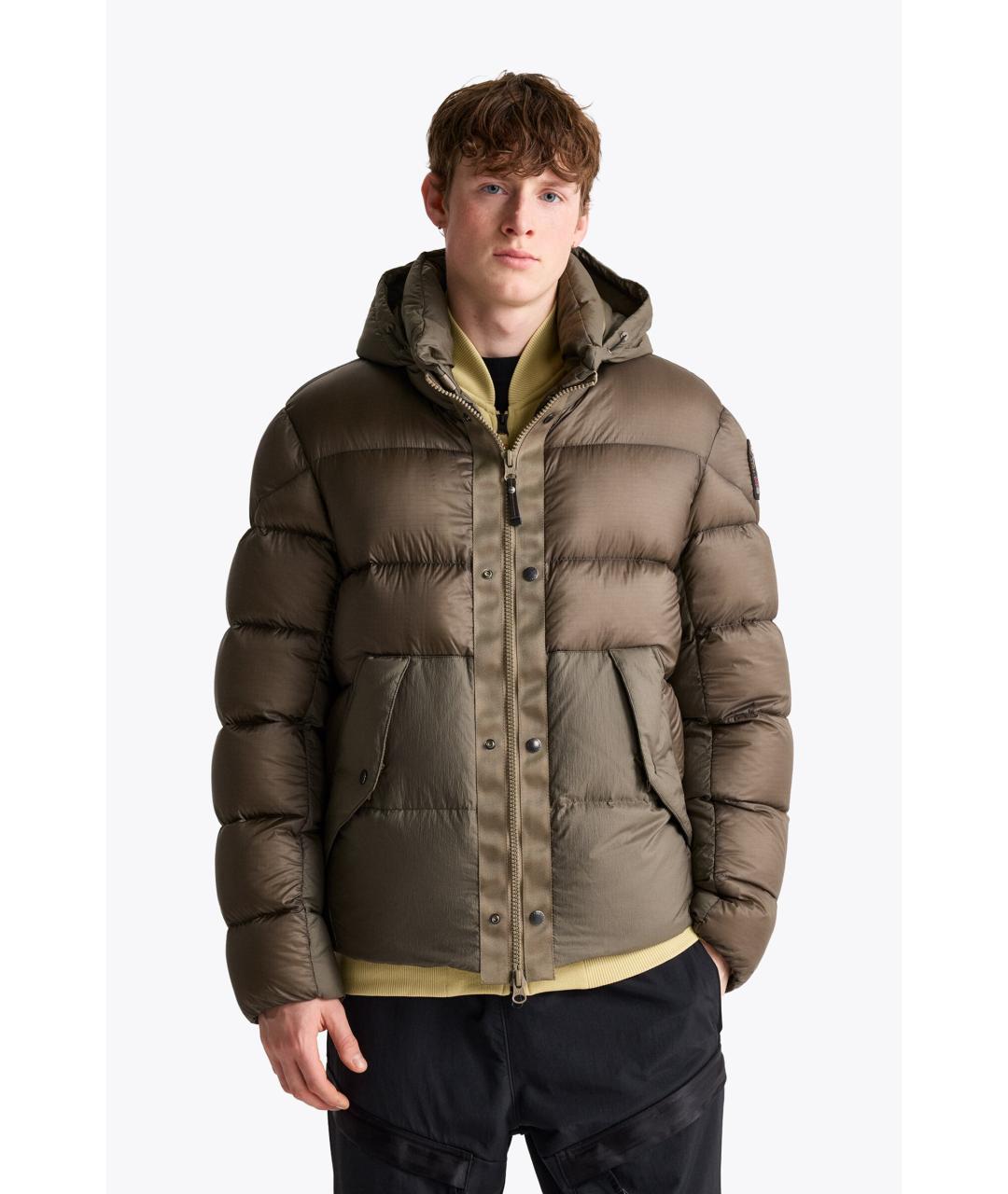 PARAJUMPERS Зеленое полиамидовое пальто, фото 3