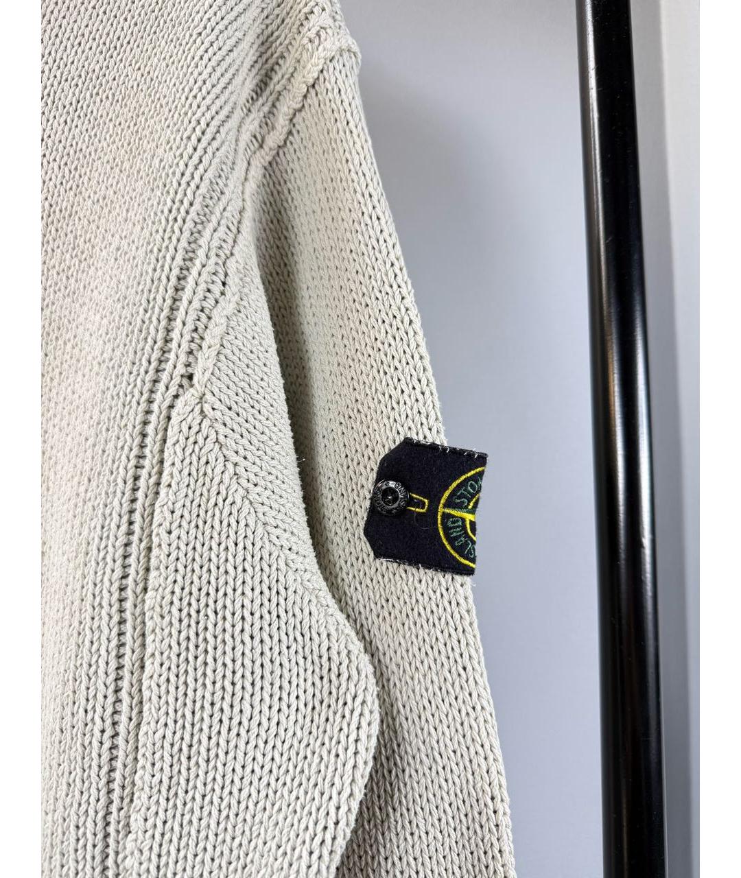 STONE ISLAND Серый хлопковый джемпер / свитер, фото 3