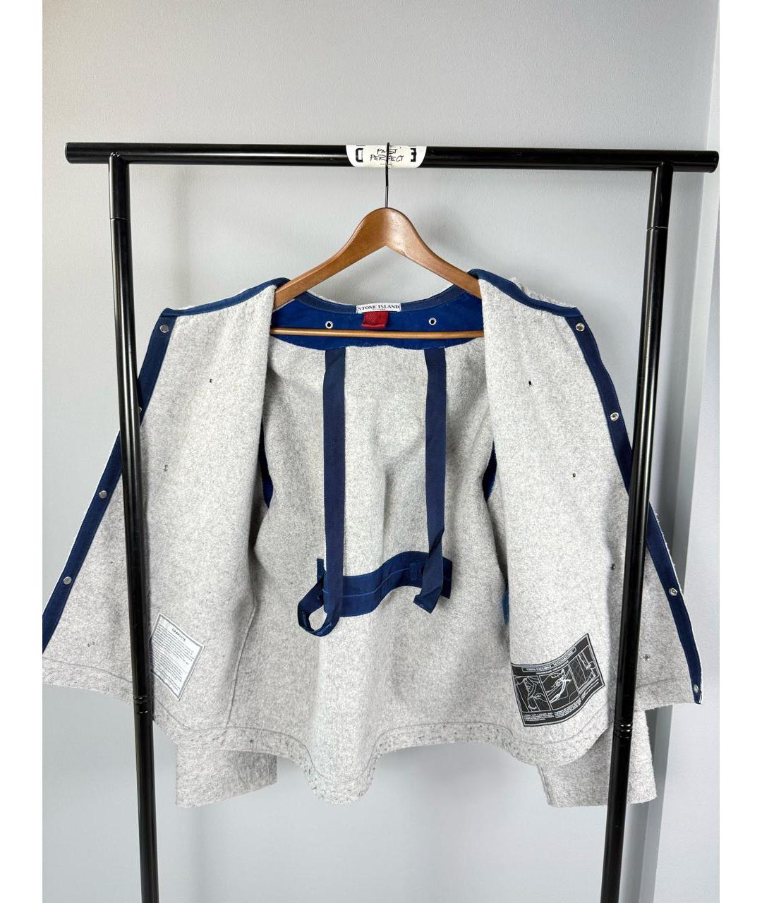 STONE ISLAND Серая полиэстеровая куртка, фото 2