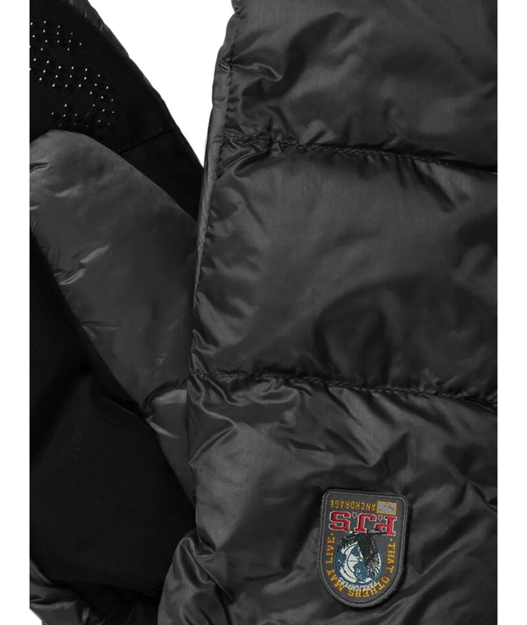 PARAJUMPERS Черные синтетические перчатки, фото 2