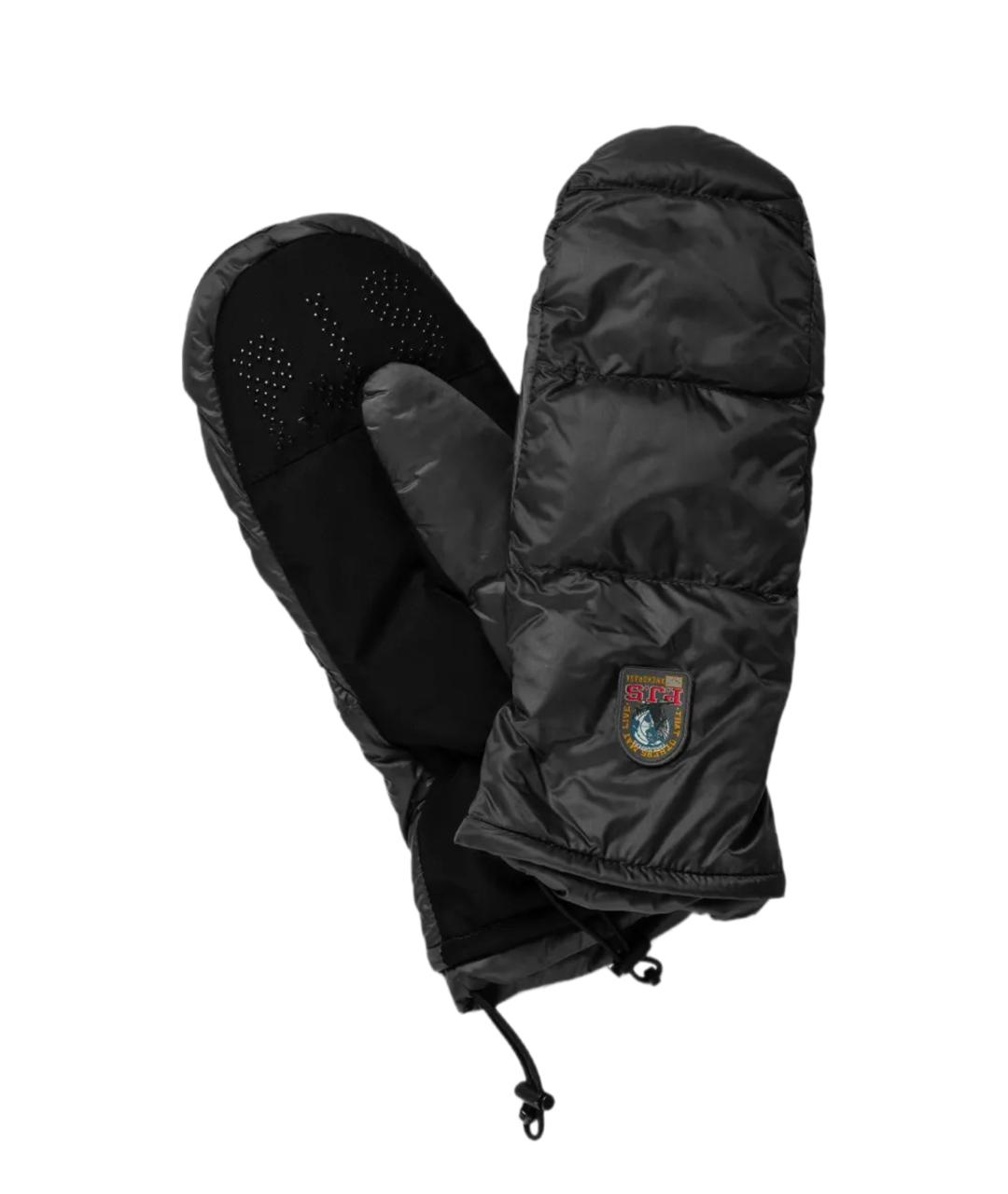 PARAJUMPERS Черные синтетические перчатки, фото 3