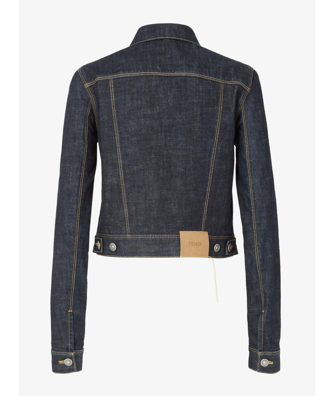 FENDI Синяя хлопковая куртка, фото 3