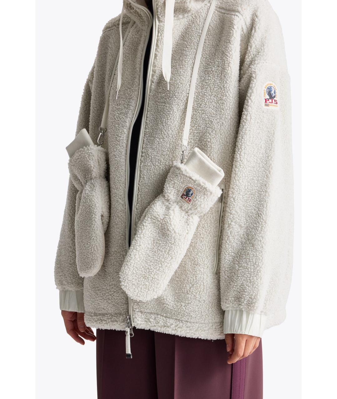 PARAJUMPERS Белые варежки, фото 3