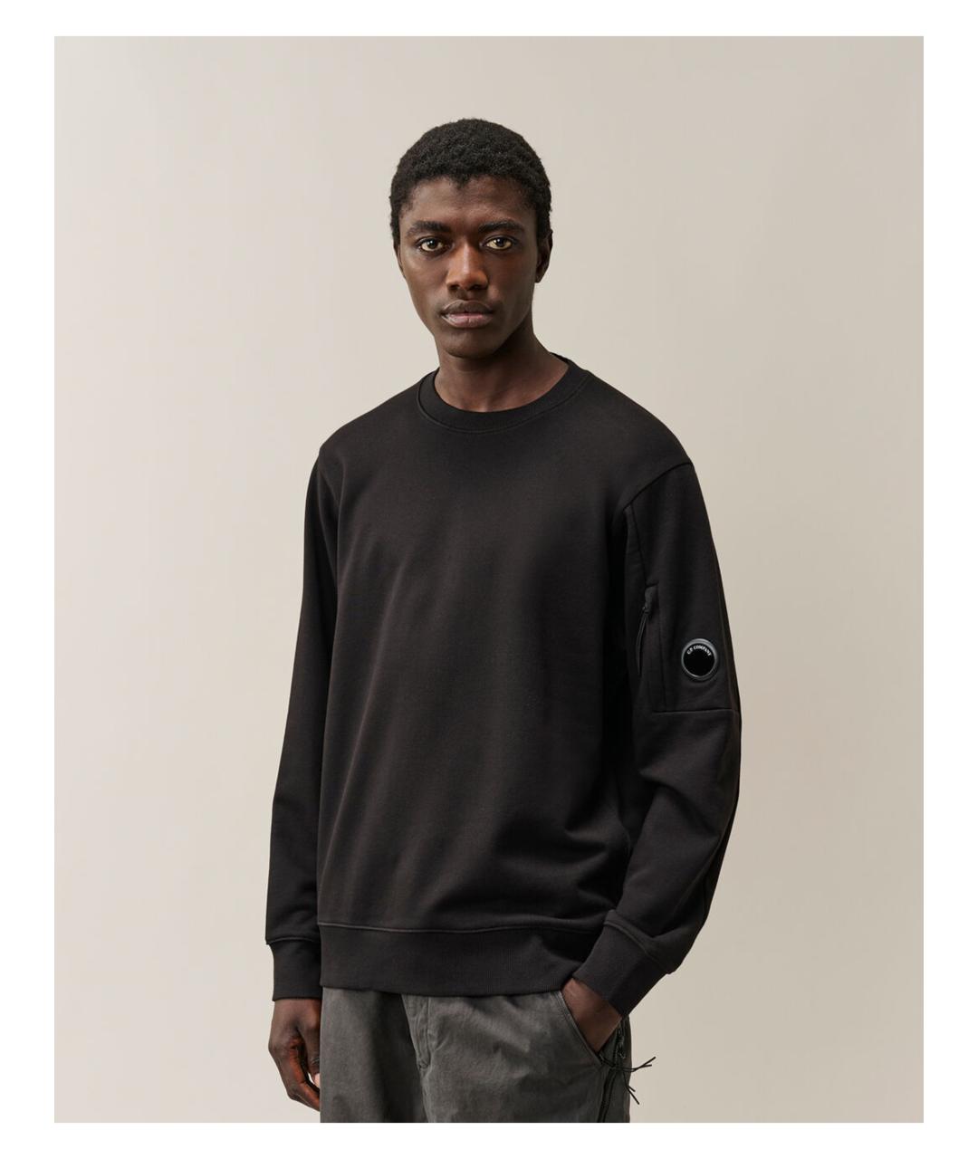 CP COMPANY Черный хлопковый джемпер / свитер, фото 2