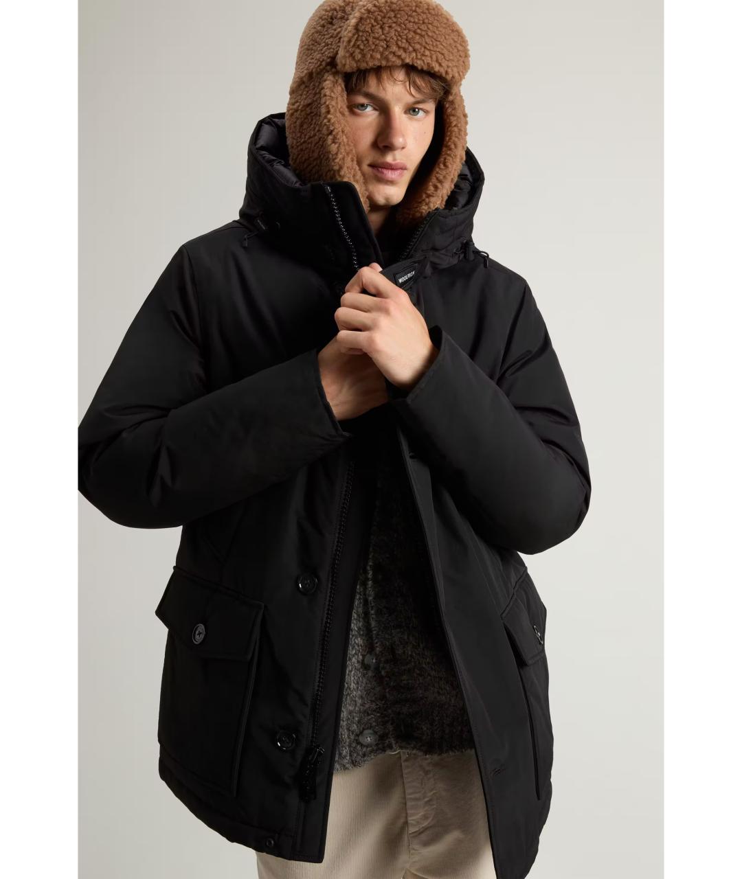 WOOLRICH Черная хлопковая куртка, фото 5